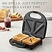 HomeTronix 2 Slice Sandwich Toaster – Deep Fill Toastie Maker with Non-Stick Plates, Cool Touch Handles, Easy Clean Stainless Steel Design – Black