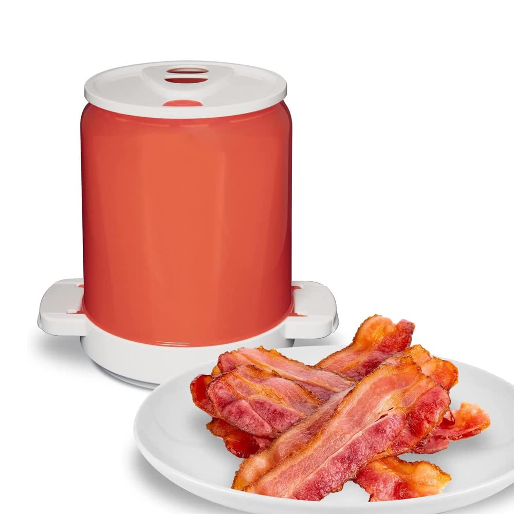 R&F Microwave Bacon Cooker, Make Healthy Crispy Bacon in Your Microwave, Microwave Bacon Rack, bacon container for refrigerator, bacon grease container, bacon grease container, microwave egg cooker