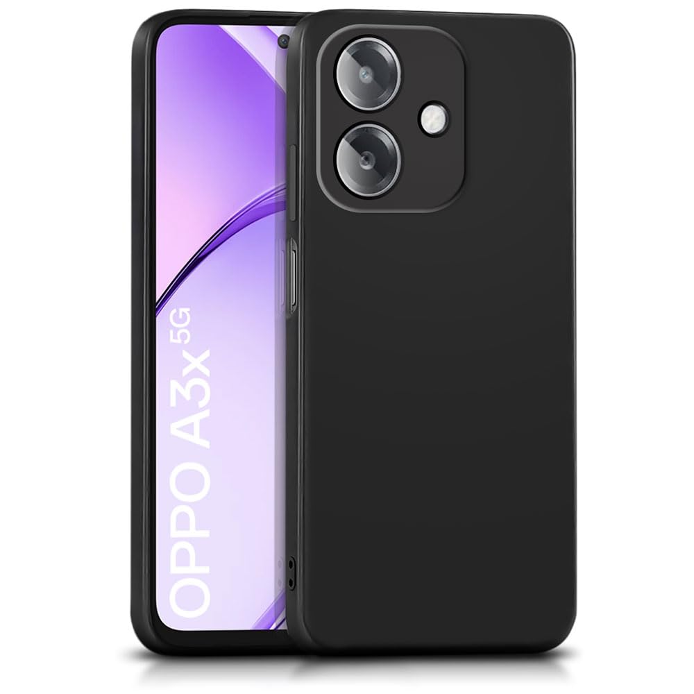 WOW IMAGINE Back Cover for Oppo A3x 5G | A3x 4G | A3 5G | Ultra Slim Soft Rubberised Case | Inner Velvet Fabric Lining | Matte Silicone Flexible Mobile Case | Camera Protection - Black (B0DCW7GL3S) Amazon Price History, Amazon Price Tracker