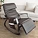 SoBuy® Sillón de relada, Mecedora, Sillón de diseño, Butaca de Madera, FST20-BR,...