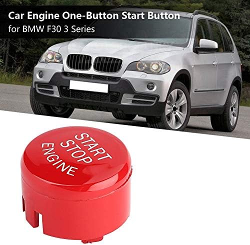 Car Engine Start Stop Button Cover Engine One-Button Start Compatible with BMW F30 G/F Disk Bottom with Start&Stop (Color : Red)