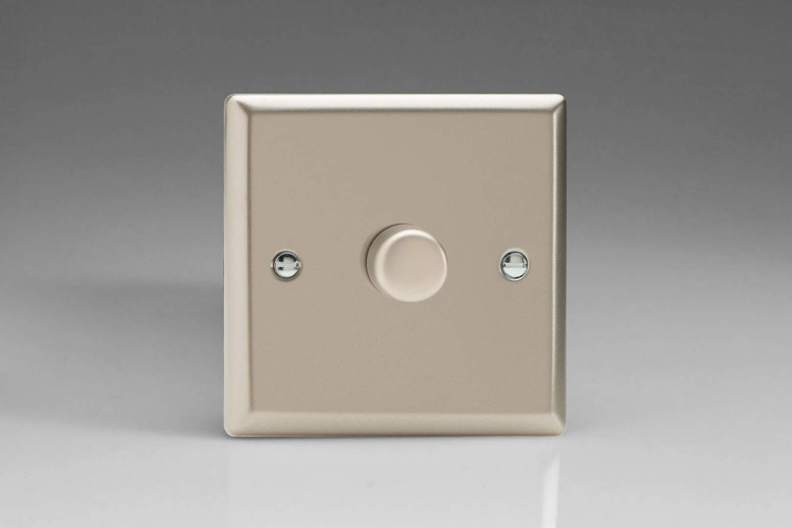 Varilight Satin Chrome, LED Dimmer Switch - V-Pro Series, 1 Gang (Single), 1 or 2 Way, 400 Watt (Trailing Edge)