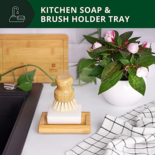 Royal Craft Wood Bamboo soap Dish, Bathroom and Shower soap Holder, Self draining Kitchen soap Tray — view 6