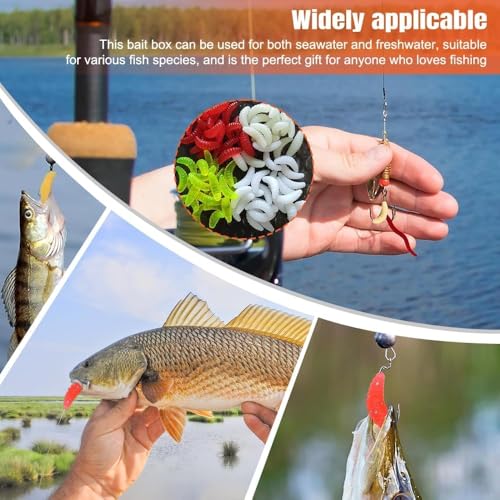 Casenly 350 Stück Künstliche Köder Würmer Fisch, Maden Angeln Wurm Set Forellenköder Angel Köder Weiche Kunststoffwürmer Künstlicher für Fischen auf Störe Bassforelle 150 Mehlwürmer 200 Regenwürmer