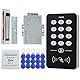 FTes RFKits Kit di Controllo Accessi Porta RFID Tastiera 1000 Utenti con Alimentatore con Serratura Magnetica Elettrica da 180kg con 15 Chiavi