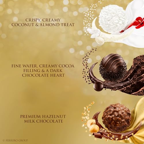 Ferrero Collection, 16 Count, Assorted Hazelnut, Chocolate and Coconut, Valentine\'s Chocolate Heart Gift Box, 6.2 oz - Thumbnail 3