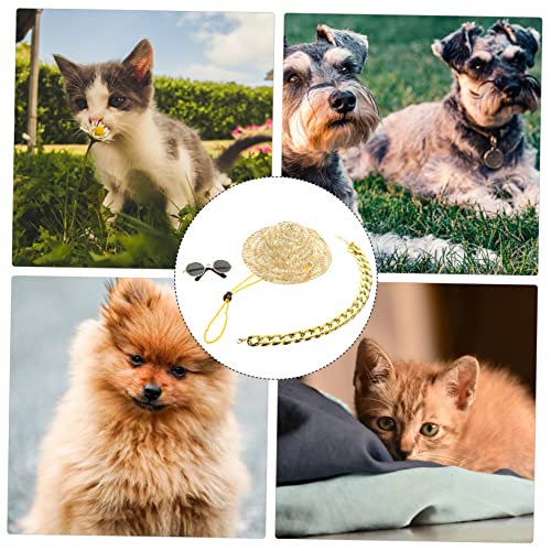 MARMERDO Bijuterias Definir Conjunto De Acessórios Para Animais De Estimação Óculos De Gato Acessóri