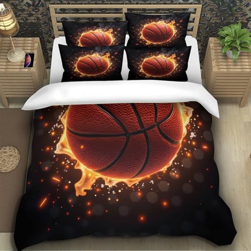 Parure de lit basket 3D respirante pour relooker une chambre d'ado fan de sport