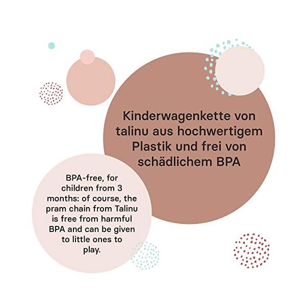 talinu bunte Kinderwagenkette | Babyspielkette, Wagenkette, Kinderwagenspielzeug – Bild 4