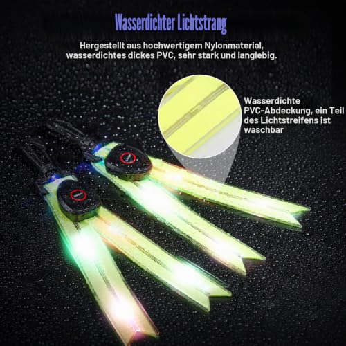 Vaileal LED Blinklicht Schulranzen - 2er USB Aufladbar Kinder Reflektoren Blinklicht Schulranzen Sicherheitslicht, wasserdichte Sicherheit Licht Reflektor Anhänger für Schulranzen (Grün)