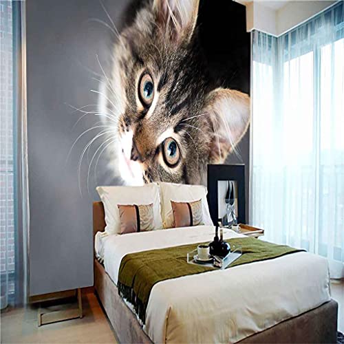 Papier peint 3D chat autocollant pour masquer les défauts d'un mur - 5