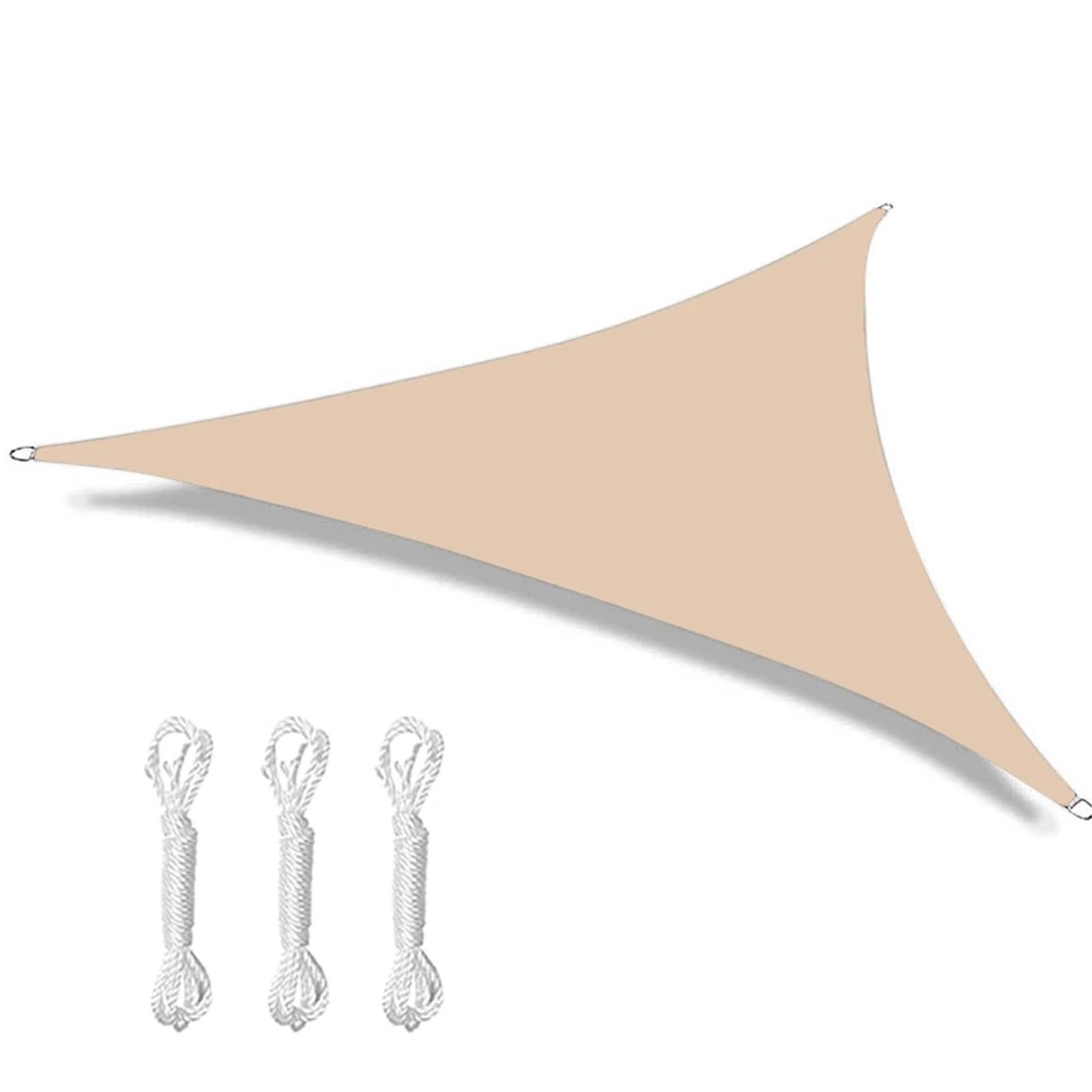 Vela Ombreggiante Tenda parasole triangolare multi-dimensione impermeabile for esterni, giardino, patio, feste, protezione solare, tenda for spiaggia, campeggio, piscina(Beige,2x2x2m)