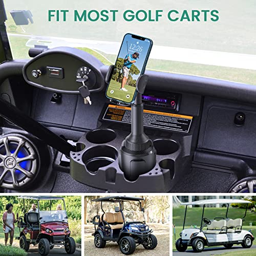 Icarmount Golf Cart Phone Holder, Golf Cart Accessories Universal Cup Holder Phone Mount For All 4.7-6.8" Cell Phones, Fit Ezgo Club Car Yamaha And Car, Truck, Etc #TOP1