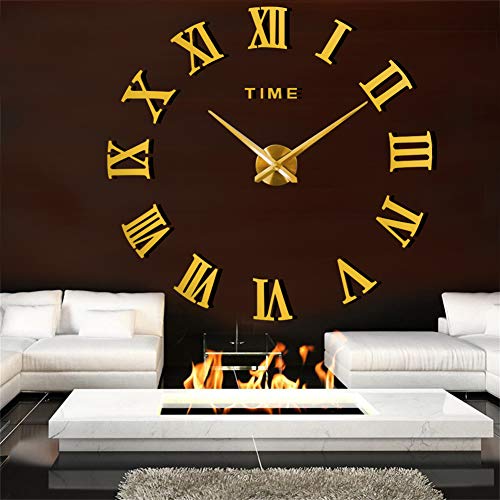 FASHION in THE CITY 3D DIY Mirror Surface Wall Clocks Creative Design Room