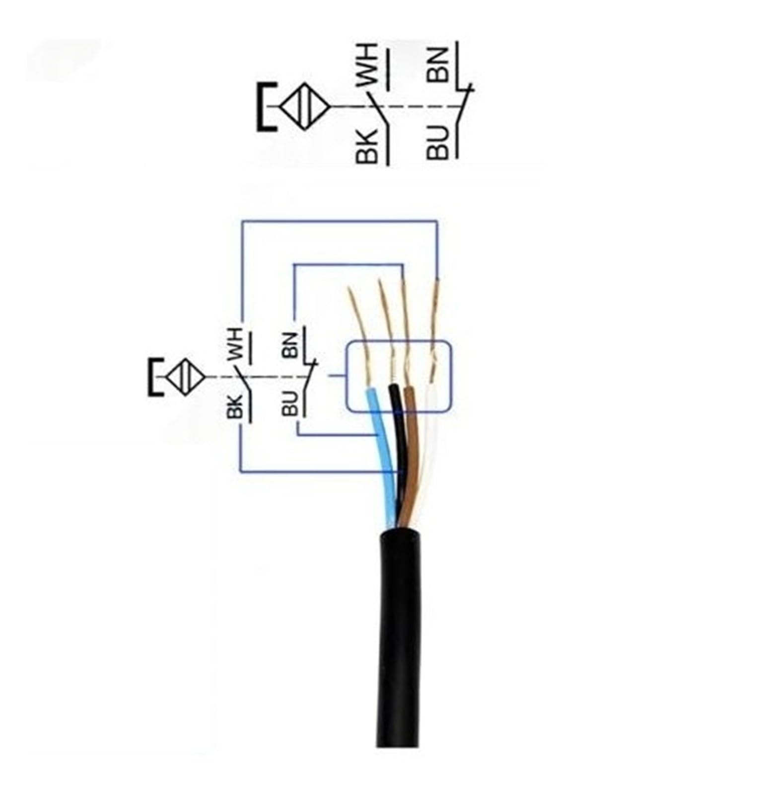 Interruptor de puerta de seguridad XCSZC5902 de un solo chip con cables