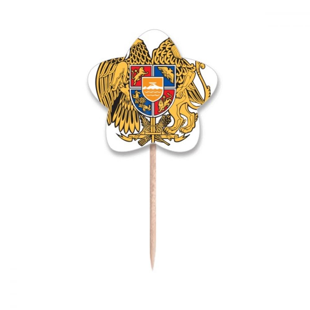 Drapeau Arménie cure-dents Erevan pic cupcake étoile décoration cocktail