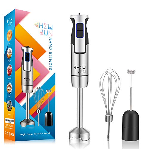 CHEW FUN Multipurpose Immersion Hand Blender 【Gift Box】Poweful 500 Watt,9-Speed,High Power Low Noise,3-in-1