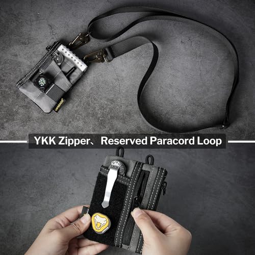 Image of VIPERADE VE18-S Small EDC Pouch, Mini EDC Pocket Organizer for Men, EDC Pocket Organizer Pouch, 3 Slots with 2 Zipper Pockets, EDC Multitool Pouch