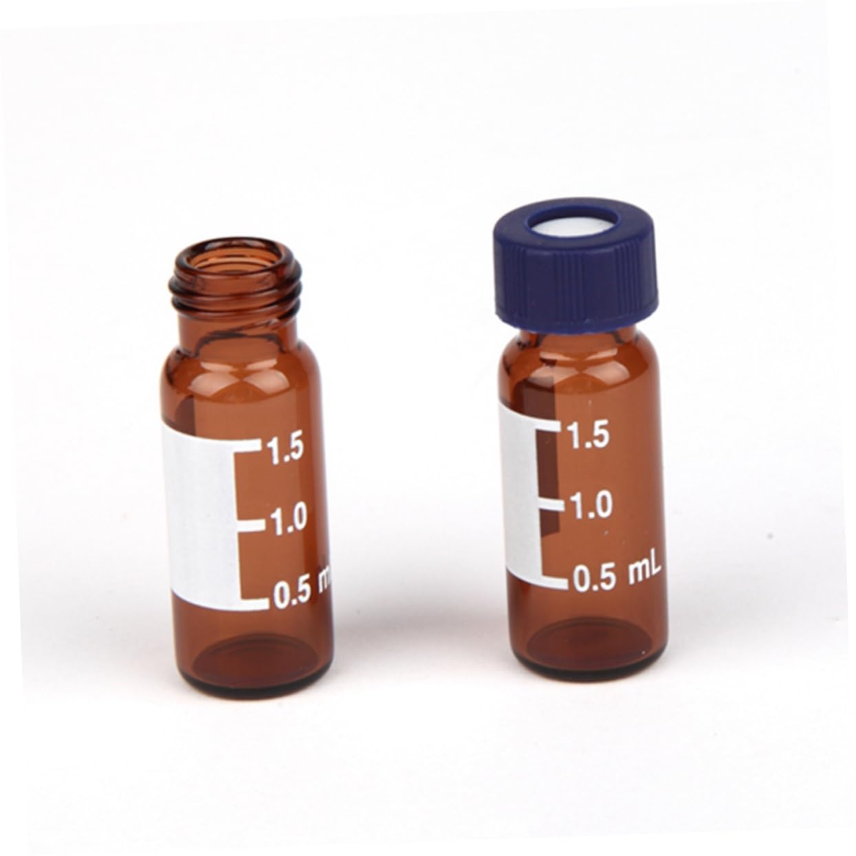 Cabilock 2 Sätze Phiole Kleine Flaschen Mit Deckel Chromatographie Bernstein Probenahme Probenflasche Probenglasflaschen Probenfläschchen Vorratsflaschen 100 Stücke * 2