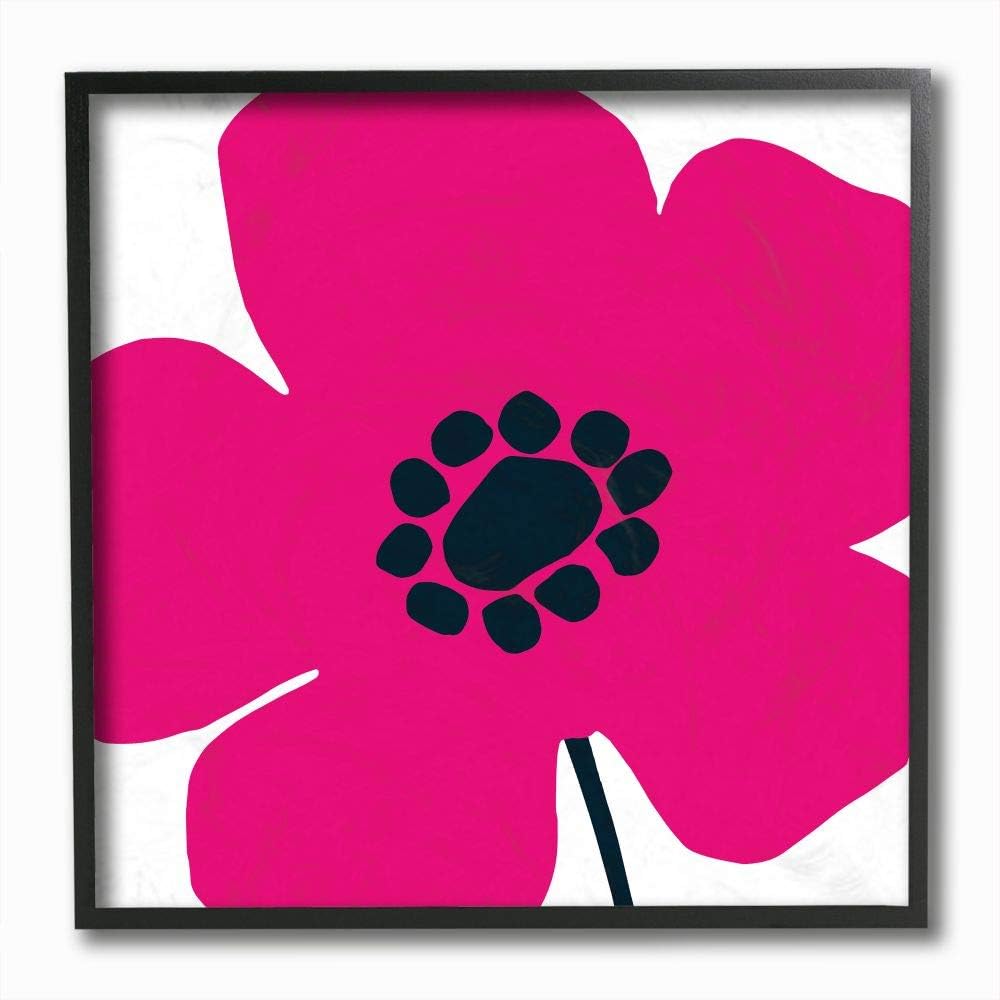 Stupell Industries Cute Girly Flower Pop Pink Children's Floral, Designed by Wild Apple Portfolio Wall Art, 24 x 24, Canvas