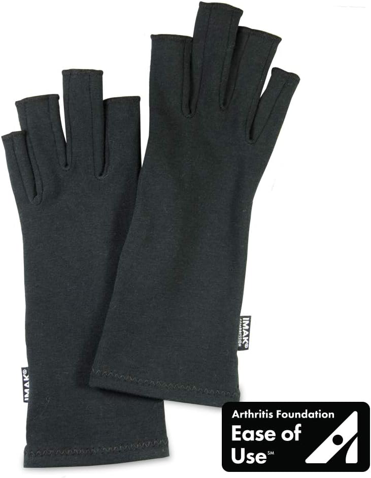 IMAK Compression Arthritis Gloves, Medium – Premium Arthritic Joint Relief Hand Gloves for Rheumatoid & Osteoarthritis – Provides Compression – Commended for Ease of Use by Arthritis Foundation : Health & Household