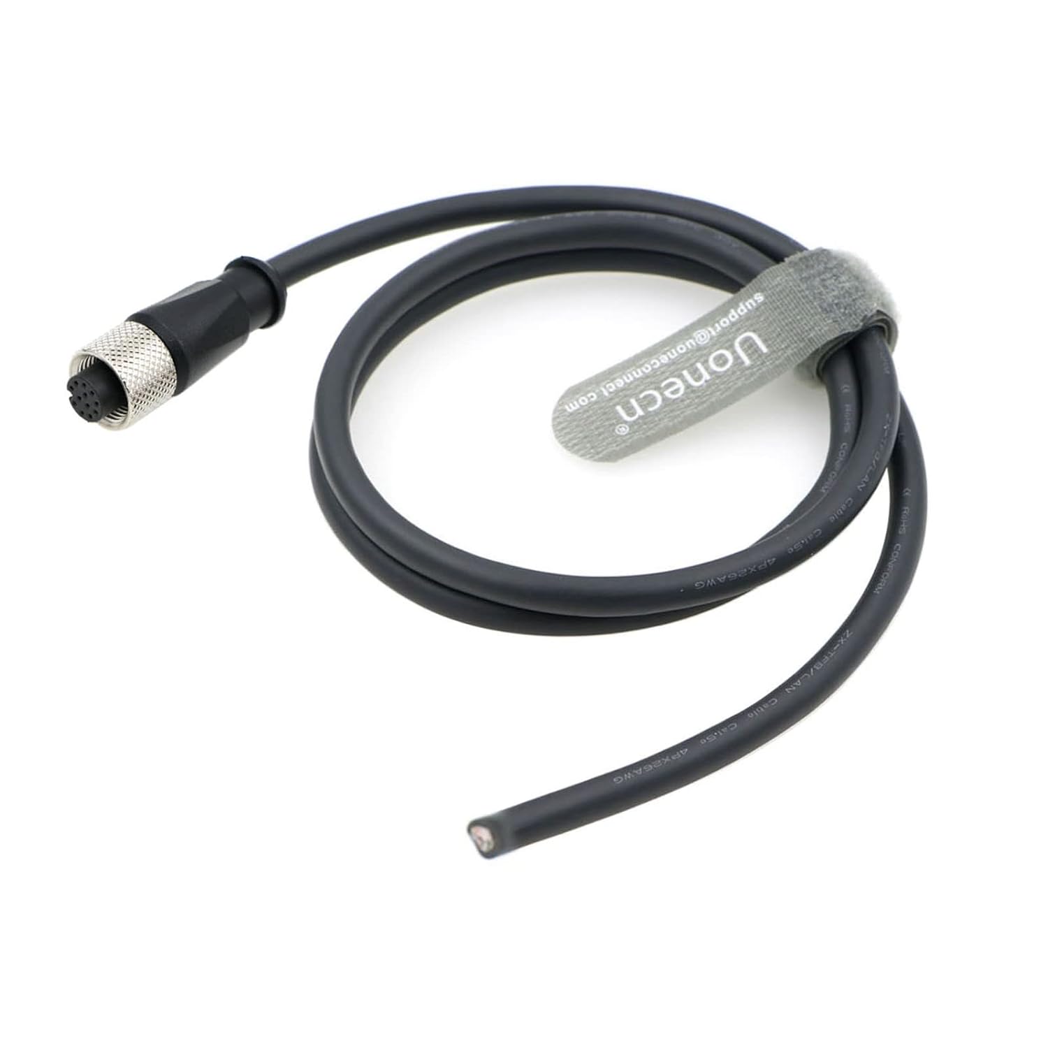 Uonecn M12 A-Code 12 Pin Female to Open Flying Leads DataMan 260 Reader Serial Cable IO Power Cable for Cognex Industrial Vision Camera (1M)