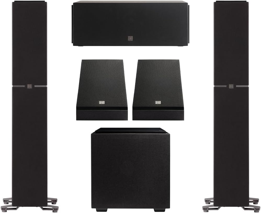 Dymension 5.1 Channel Surround Sound System - Bundle with (2) DM40 Towers, (1) DM10 Center Channel, (2) DM95 Rear Speakers, and (1) DN8 Subwoofer