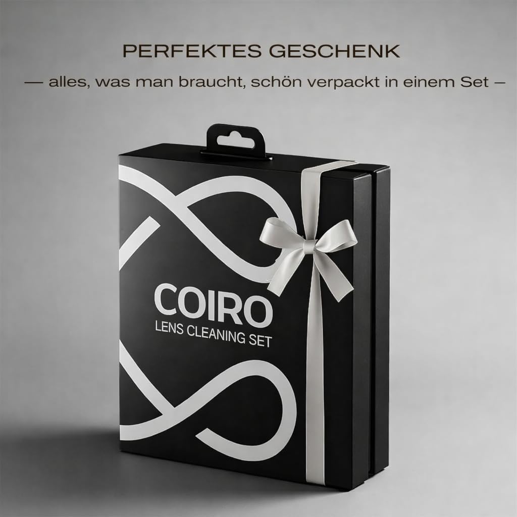 C Coiro Kamera Reinigungsset für DSLR und empfindliche Elektronik, 9-in-1 Objektivreiniger-Spray, Kamerastift, Gebläse, Tücher, Sensorreiniger, Fotografen Geschenke & Kamera Zubehör
