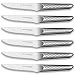Steak knives, Emojoy Steak knife set, Stainless Steel Hollow Handle Steak Knives Serrated, German Stainless Steel with Highly Resistant and Durable (Steak Knives Set of 6)