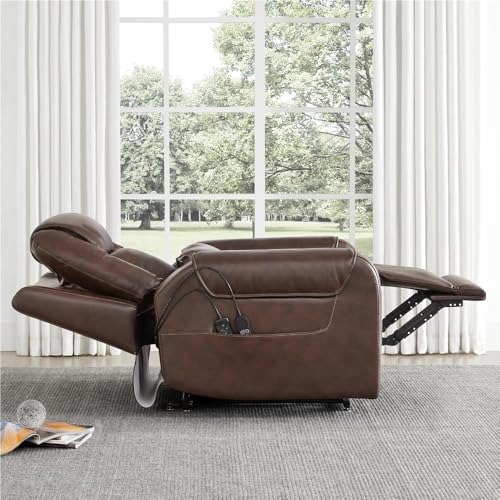 Sillón Plegable Cuero Marrón miniatura 4