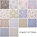 Qokfouy 42Pcs Layer Cakes 10 inch Squares for Quilting - Valentine Vintage Floral Layer Cake Fabric Clearance for Quilting 10 inch - Baby Quilt Fabric Squares 10x10 for Sewing, Apparel, and Crafts