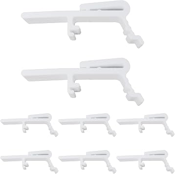 8PCS Vertical Blind Dust Cover Valance Clip Holder Bracket, Vertical Curtain Clip Bracket, Vertical Blind Rail Mounting Clamp Fits 1 1/2 Inch and 1 9/16 Inch Rail Across The Top