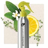 Enviroscent Non-Toxic Room & Home Spray (3-Piece Set) Air Freshener (Lemon Leaf + Thyme) Infused with Essential Oils | 1 Spritz Trigger & 2 Refillable Bottles