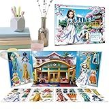 Aventures thématiques interactives : les jeux de princesse comprennent des accessoires de fond thématiques et des tenues magnétiques qui encouragent les enfants à explorer la création d'histoires et offrent des possibilités de jeu de rôle supplémentaires
