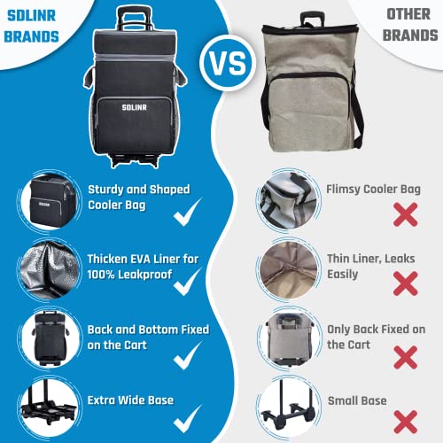 SDLINR 72-Can Large Rolling Cooler, Leakproof Insulated Soft Cooler Bag with Wheels and Handle Collapsible for Beach Camping Patio Travel Outdoor by SDLINR - Image 3