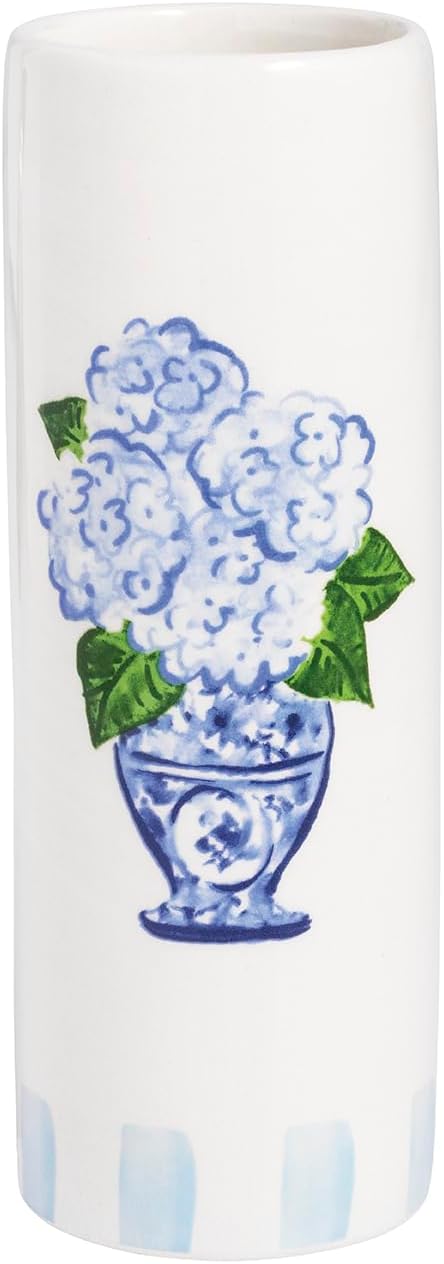 Mud Pie Ceramic Jar Pattern Stem Vase