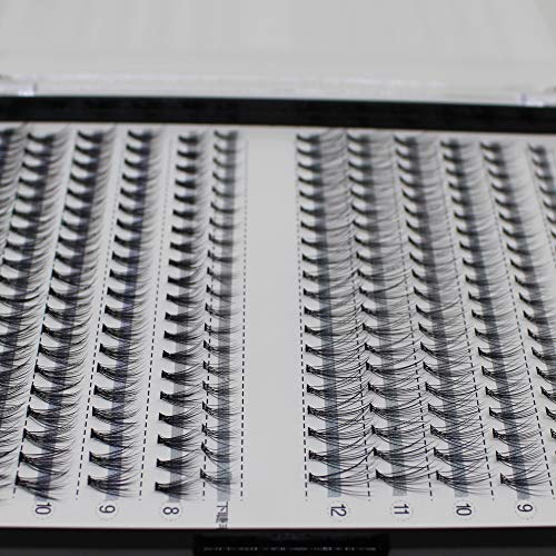 Bodermincer 240Pcs C Curl 10D/20D Cluster Eyelashes Mixed, 0.07Mm /0.10 Mm Mixed,8/9/10/11/12Mm,10/11/12/13/14Mm,12/13/14/15/16Mm/14/15/16/17/18Mm/16/17/18/19/20Mm And Under Eyelashes Mixed Professional Makeup Individual Cluster Eye Lashes (8/9/10/11/12Mm And Under Eyelashes) #TOP5