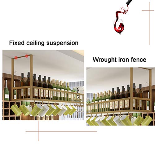 Casier à bouteilles de vin mural doré pour optimiser les petits espaces - 4