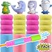 POKONBOY 4 Pack Foam Water Blaster Water Guns with Animal Models 15In Large Super Light Super Soaker Foam Water Shooter Toys Kids Summer Swimming Pool Beach Garden Water Toy 22 Feet Range