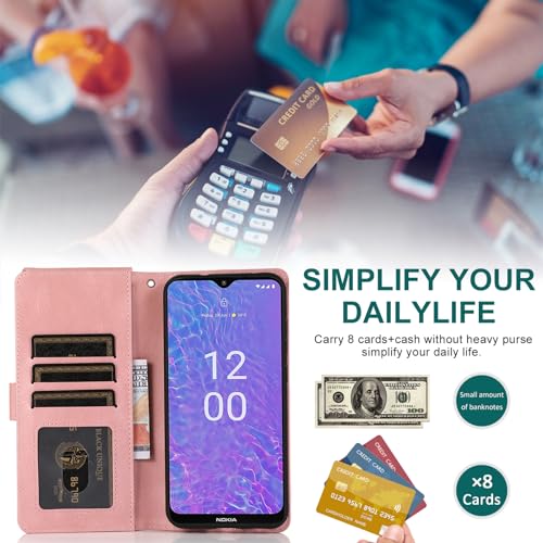 Housse cuir Nokia C210 Asuwish - Finition rétro et protection écran