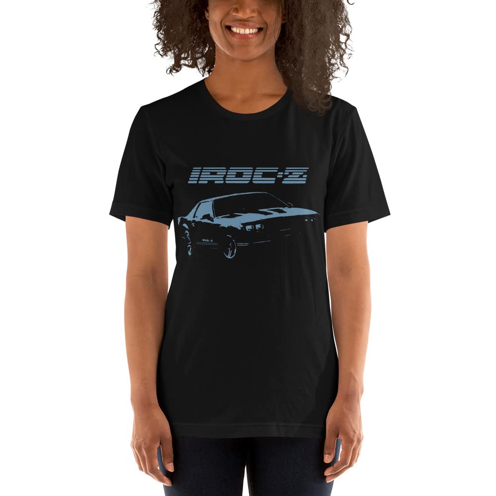 Classic 80s Chevy Camaro 3rd Gen Muscle Car T-Shirt - Unisex Black Graphic Tee - View #6