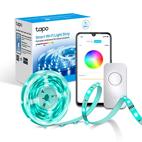 Tapo L900-5 Striscia LED Smart Wi-Fi 5m, Controllo Vocale Compatibile con Alexa e Google Assistant, Sync-to-Music, Luci LED per Casa, Bar, Festa, Acco