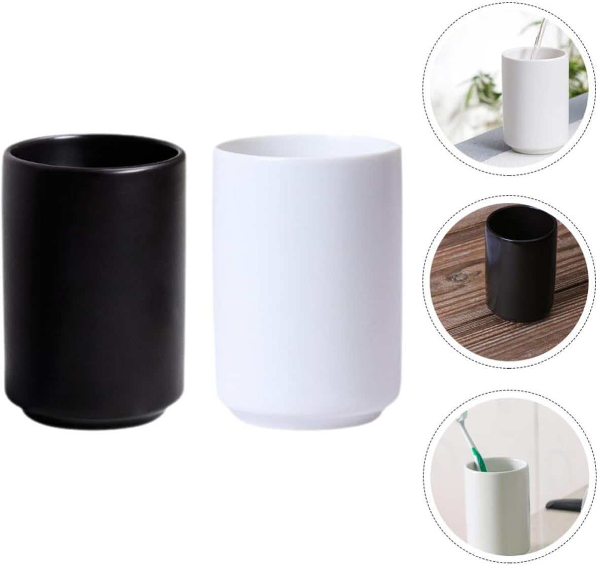 Homoyoyo 2pcs Ceramic Tea Cups with Frosted Bottom Design 240ml Multi-purpose Japanese Style Drinking Cups for Party Drinks and Kitchen Use