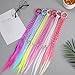 KAGNAL 12 Pieces Colored Braids Hair Extensions with Rubber Bands Ponytail Hair Extension for Girls Hair Accessories Colorful Synthetic Hairpieces