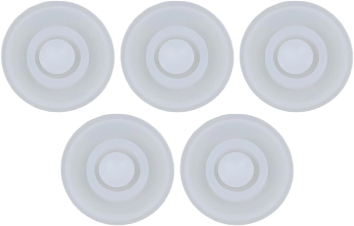 5 x Silicone Replacement Lids for Travel Mugs Cups and Vacuum Bottles with Leak Proof Seal C