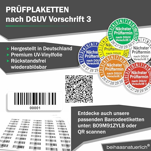 112 Stck Prüfplaketten \Nächster Prüftermin\, 20 mm Ø, Prüfetiketten nach DGUV V3, 2026-2031, Prüfaufkleber, E-Check Prüfetikett, Plakette für Elektrogeräte (112, Blau)