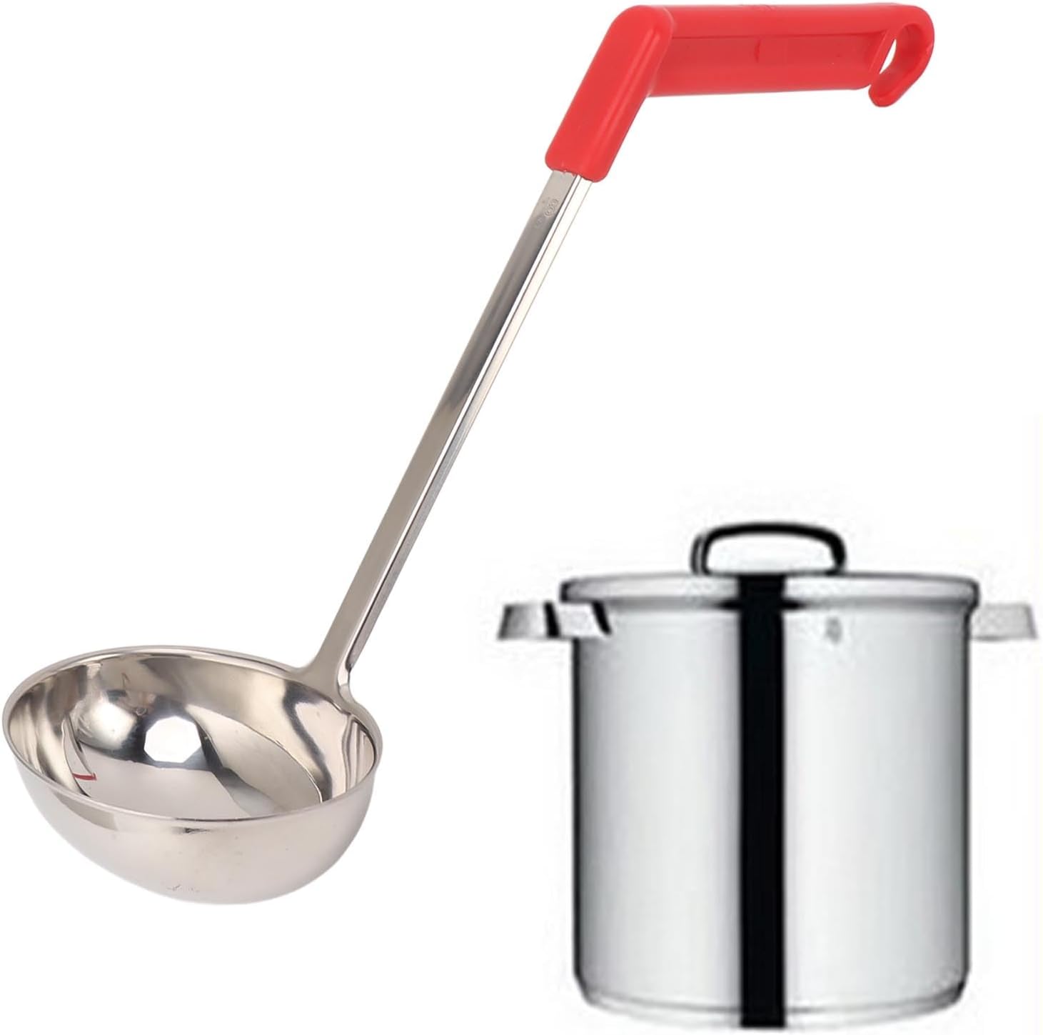 Stainless Steel Soup Ladle, Kitchen Ladle Cooking Ladle Spoon Large Serving Spoon Kitchen Cooking Tool Soup Cooking Spoon for Home Restaurant (180ML)