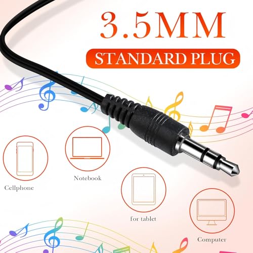 Image of Kanayu 100 Pack Wired Earbuds Bulk for Classroom, 3.5MM No Mic,Orange