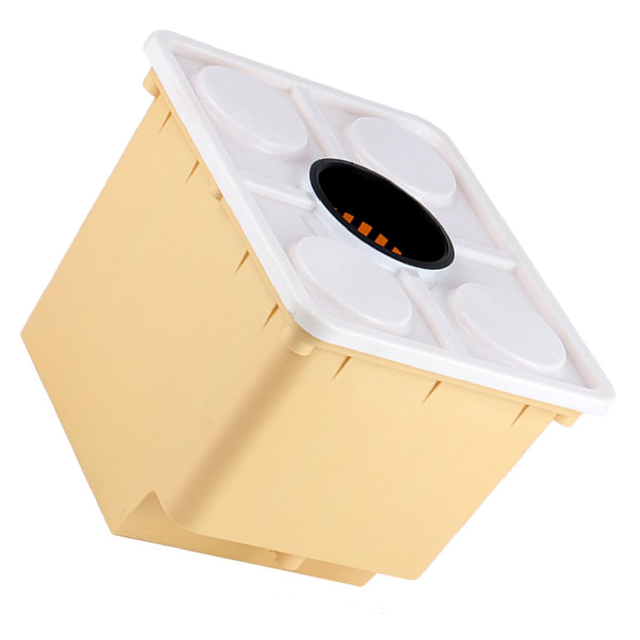 TOYANDONA Secchio per Coltivazione Fuori Suolo in Pp Beige Design Semplice, Resistente al Calore e Anti-invecchiamento, per Orto Domestico e Piante da Fiore