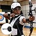 DLBEEM Compound Bow Release Aid Trigger Adjustable Black Wrist Strap Archery Thumb Releases Buckle 360° Rotatable D-Ring Rope Archery Draw for Hunting Shooting Accessories with Archery Arrow Rest